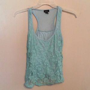 Mint lacy top